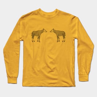 Zebra Giraffes in Love - African animal design Long Sleeve T-Shirt